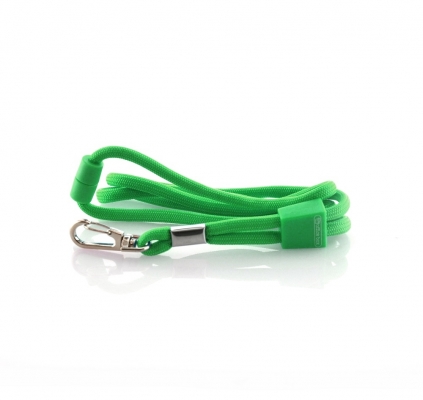 Snur textil Lanyard, Office box, rotund, verde, 0.5 x 90 cm